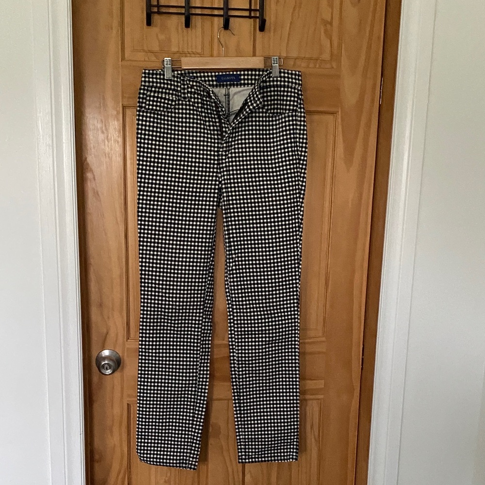 Talbots Black and White Checkered Women's Chinos
